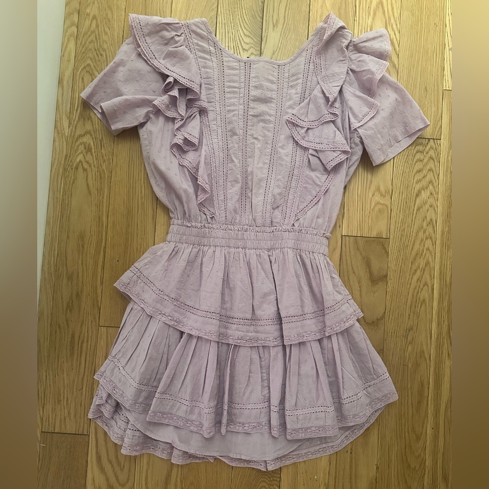 NEW NWT LoveShackFancy Natasha Dress in Light Purple XS